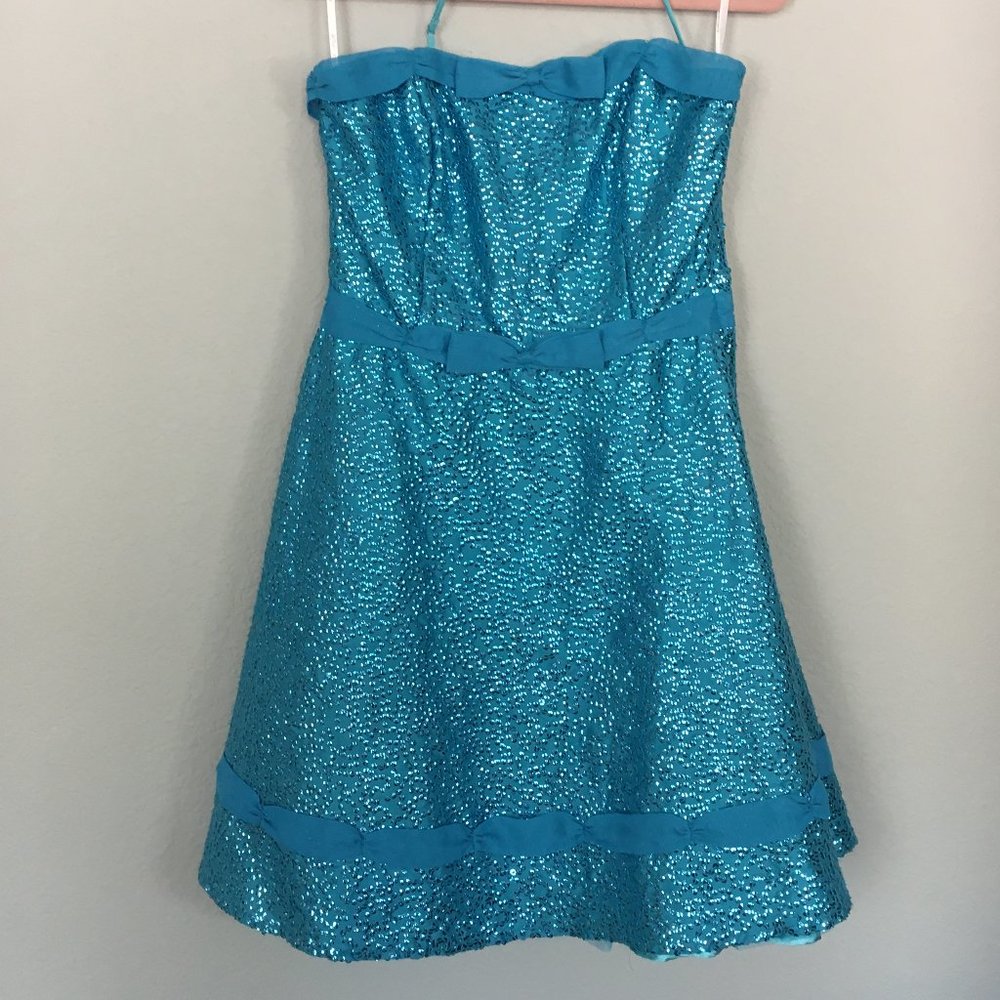 NWT Betsey Johnson Strapless Sequined Dress - Sz10